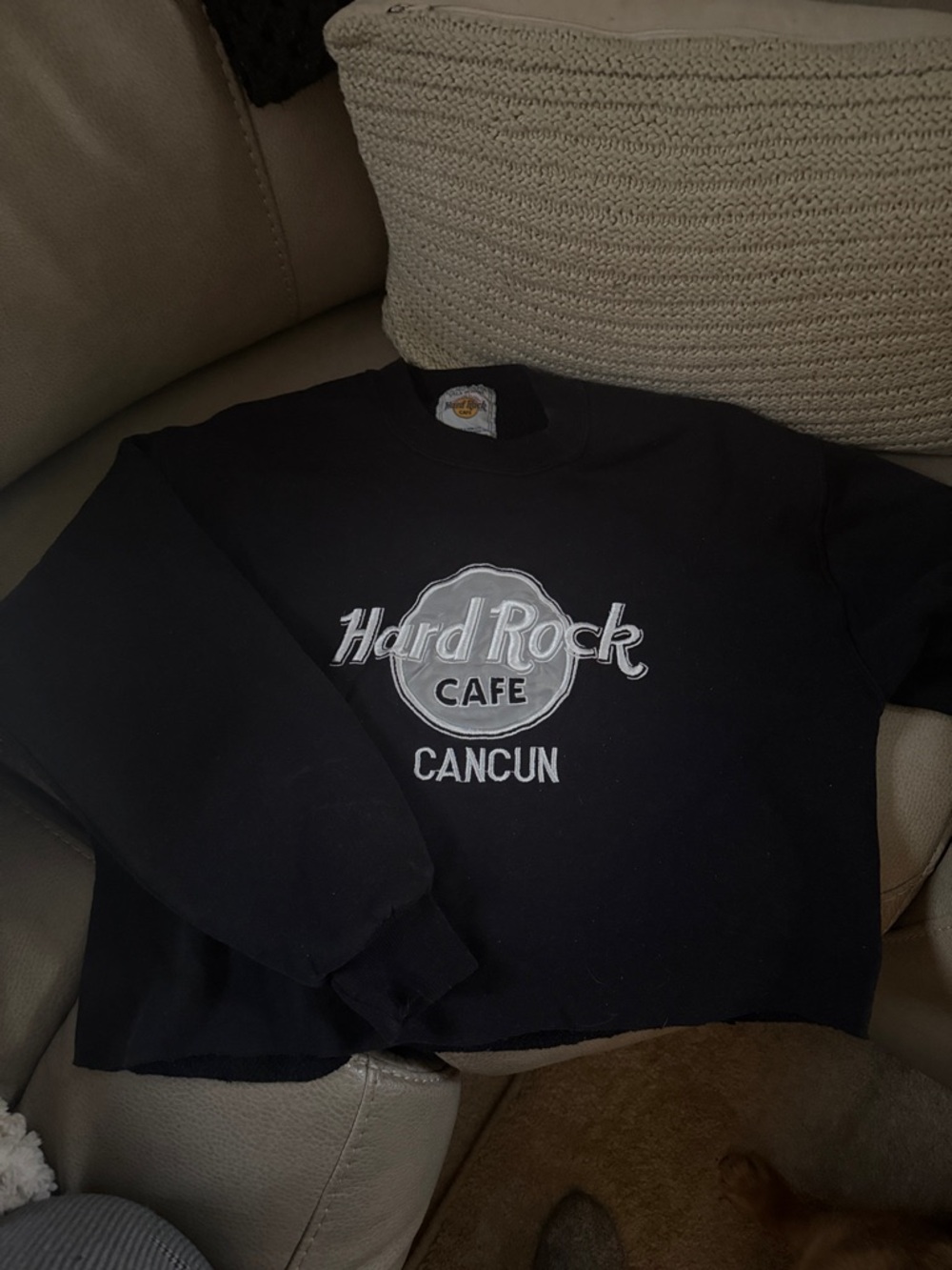 Hard Rock Cafe Black Logo Cancun Sweatshirt